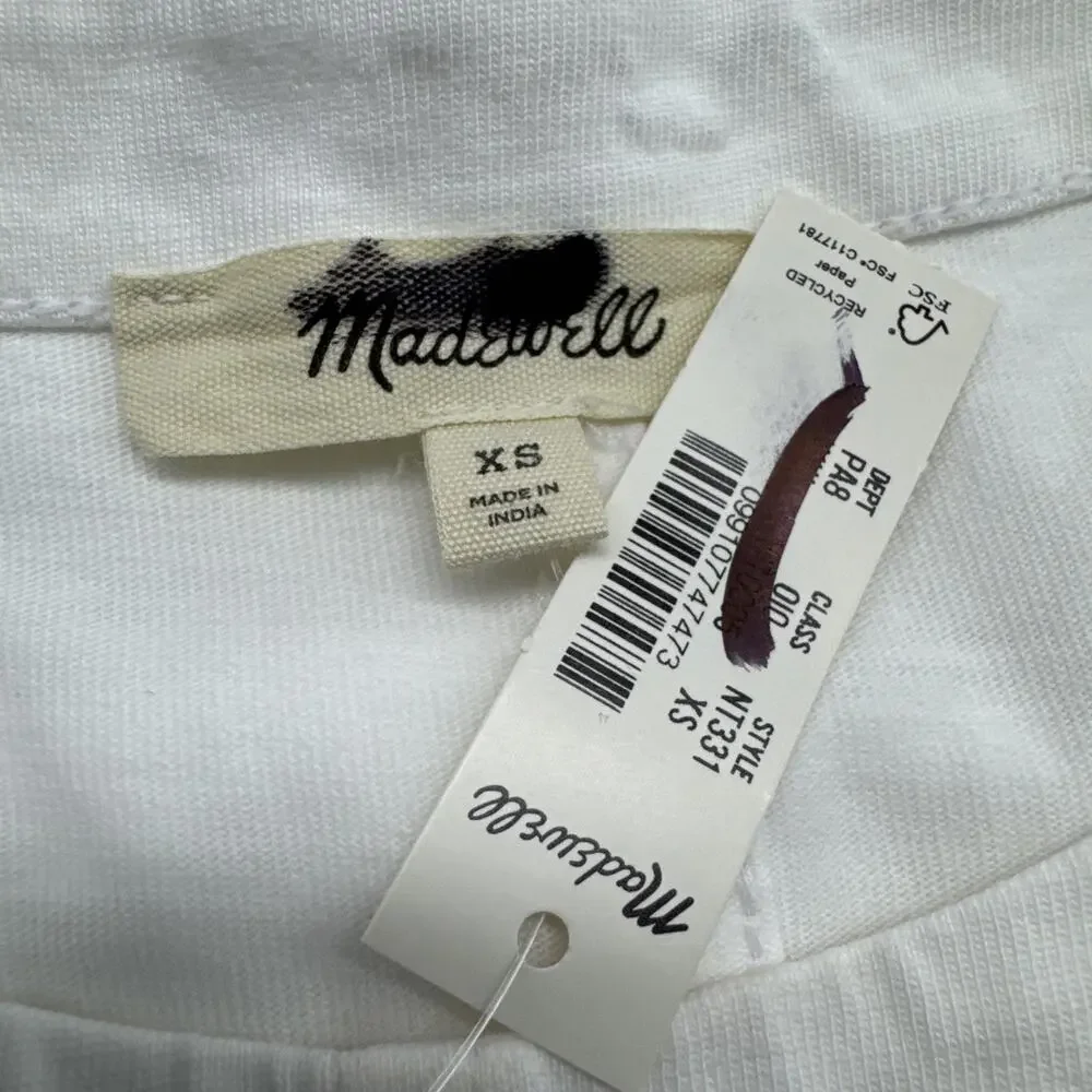 NWD Madewell Puff Sleeve Tee White Size XS